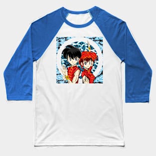 me myself and i in anime version ecopop art portrait in martial arts style Baseball T-Shirt